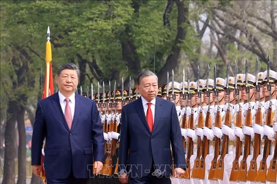 Lễ đón trọng thể Tổng Bí thư, Chủ tịch nước Tô Lâm thăm cấp Nhà nước đến Trung Quốc
