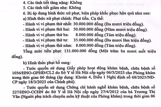 Hà Nội xử phạt cả trăm triệu, tước giấy phép hành nghề với phòng khám tư nhân vi phạm chuyên môn