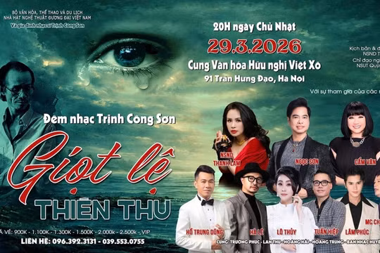 Đêm nhạc 'Giọt lệ thiên thu' tưởng nhớ cố nhạc sĩ Trịnh Công Sơn