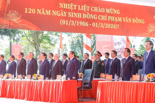 Thủ tướng Phạm Minh Chính dự Lễ kỷ niệm 120 năm Ngày sinh Thủ tướng Phạm Văn Đồng