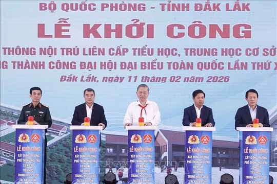 Tổng Bí thư Tô Lâm dự khởi công trường phổ thông nội trú tại xã Ea Rốk (Đắk Lắk)