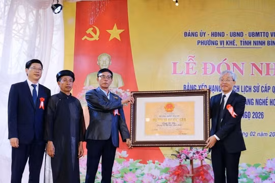 Ninh Bình: Đình Vị Khê đón nhận Bằng Di tích lịch sử quốc gia