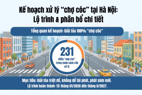 Hà Nội: 231 điểm 'chợ cóc' trong danh sách cần xử lý tập trung tại các xã, phường nào?