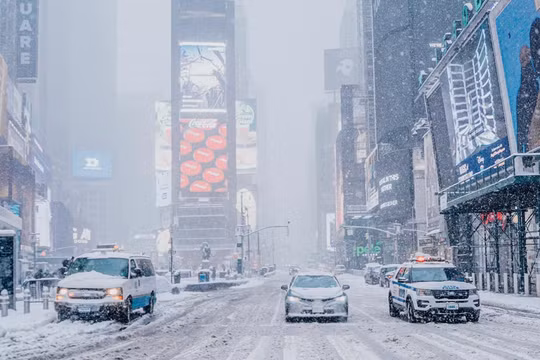 New York đóng giao thông toàn thành phố vì bão tuyết lịch sử