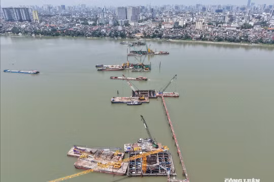 Đẩy nhanh tiến độ thi công cầu Trần Hưng Đạo trước mùa lũ