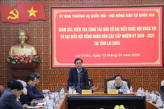 Kiểm tra, giám sát công tác bầu cử tại Lai Châu