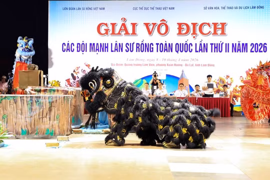16 đội lân sư rồng xuất sắc nhất cả nước thi đấu tại Đà Lạt