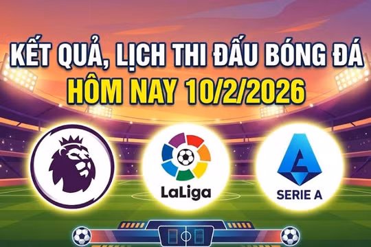 Kết quả, lịch thi đấu bóng đá hôm nay 10/2: West Ham vs MU chờ chiến thắng thứ 5 liên tiếp