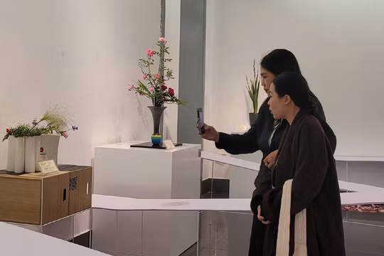 Khai mạc triển lãm hoa đạo Nhật Bản tại Bảo tàng Mỹ thuật