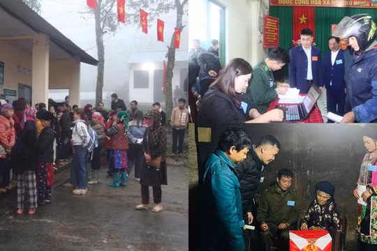 Người dân vùng biên giới khoác áo mưa, cầm đèn pin vượt đường núi để kịp bầu cử