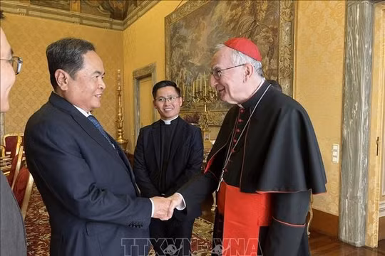 Chủ tịch Quốc hội Trần Thanh Mẫn hội kiến Thủ tướng Tòa thánh Vatican