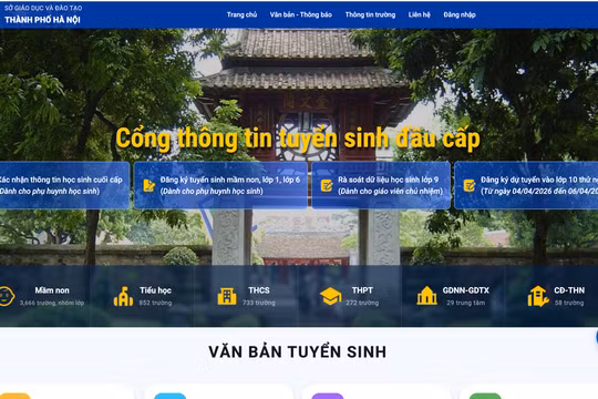 Tuyển sinh lớp 1, lớp 6 tại Hà Nội: Phụ huynh phải hoàn tất xác nhận dữ liệu trước 31/3 để tránh mất quyền lợi