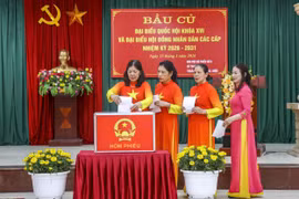Hà Nội: Không khí ngày bầu cử rộn ràng tại xã Thanh Trì