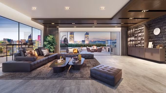 Nội thất cao cấp, sang trọng bên trong 10 căn Sky Villa trên tầng cao nhất của The Grand Manhattan