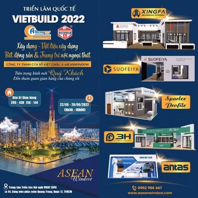 aseanwindow thanh cong bang chat luong va uy tin an tuong voi so luong gian hang ky luc tai vietbuild hcm 2022 hinh 1
