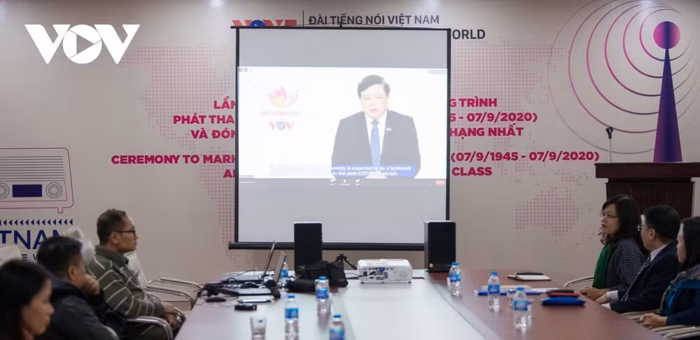 Tổng Giám đốc VOV Nguyễn Thế Kỷ phát biểu tại sự kiện.