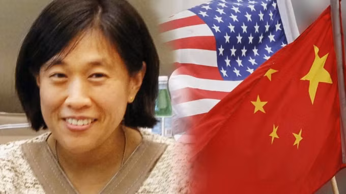 Bà Katherine Tai được ông Joe Biden nhắm vào vị trí Đại diện thương mại Hoa Kỳ - Ảnh: Kyodo/AP