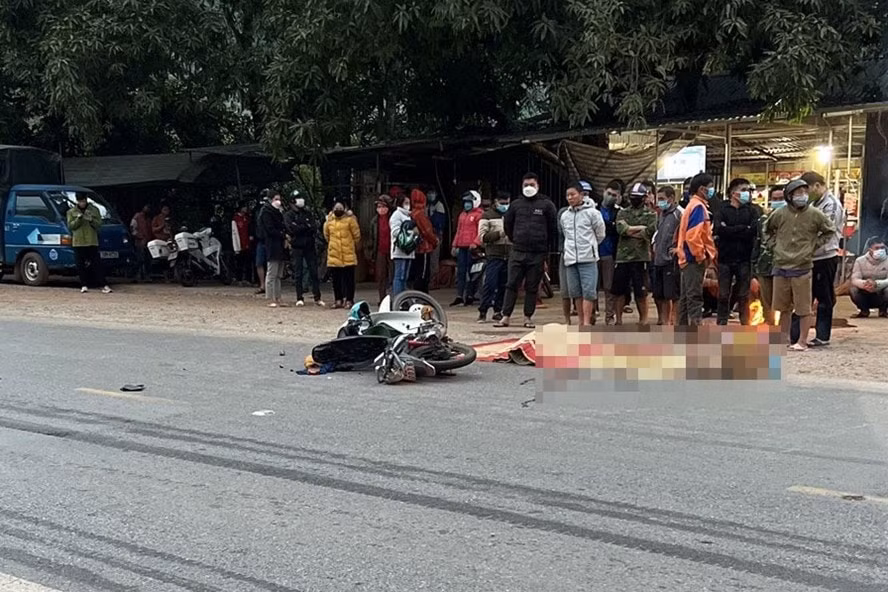 tai nan tren ql6 nguoi di xe may tu vong tai cho hinh 1
