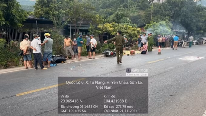tai nan nghiem trong tren quoc lo 6 2 nguoi thuong vong hinh 1