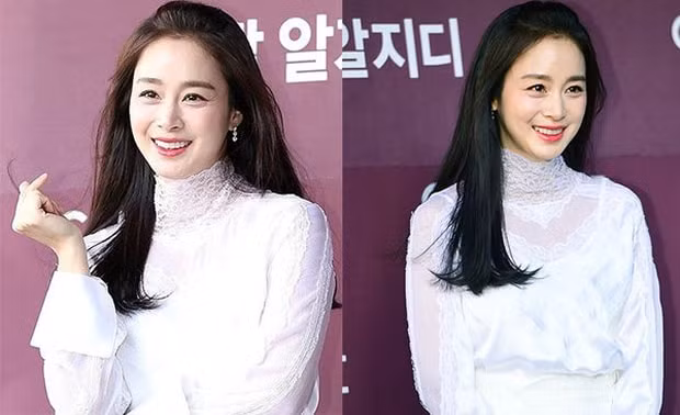 Từ năm trước, Kim Tae Hee đã lộ nhiều dấu hiệu lão hóa nhưng cô chọn cách để gương mặt lão hóa tự nhiên thay vì 