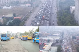 Ngày đầu nghỉ Tết Dương lịch 2024: Bến xe vắng vẻ, tuyến đường cửa ngõ Thủ đô ùn tắc