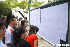Hà Nội: Hình ảnh các thí sinh đến điểm thi làm thủ tục dự kỳ thi lớp 10