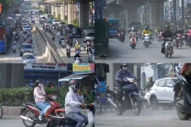 Hà Nội: Người dân khó chịu, ngột ngạt bởi tình trạng cát bụi bay mù mịt trên đường Nguyễn Trãi