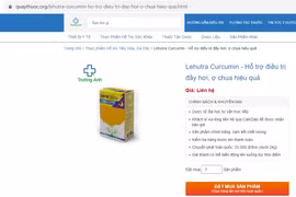 Cảnh báo thực phẩm bảo vệ sức khỏe LEHUTRA-CURCUMIN vi phạm quy định về quảng cáo thực phẩm