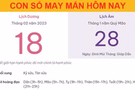 Con số may mắn hôm nay 18/2/2023 thứ 7, ngày 28/1 âm lịch