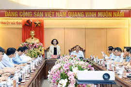 Thường trực Ban Bí thư Trương Thị Mai làm việc với Ban Thường vụ Tỉnh ủy Hà Tĩnh