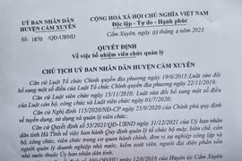 Huyện Cẩm Xuyên (Hà Tĩnh) bổ nhiệm Phó Giám đốc Trung tâm Y tế thiếu tiêu chuẩn