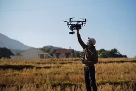 Huyện Hoài Đức quay flycam đo đạc lập bản đồ hiện trạng đất nông nghiệp