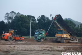 Nhộn nhịp trên công trường cao tốc Bắc - Nam phía Đông qua Hà Tĩnh