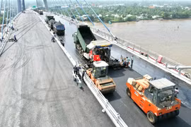 Hình ảnh cầu Mỹ Thuận 2 trước ngày khánh thành