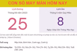 Con số may mắn hôm nay 25/6/2023 Chủ nhật, ngày 8/5 âm lịch