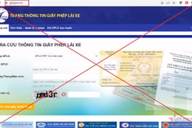Xử lý 2 website giả mạo Trang thông tin điện tử giấy phép lái xe