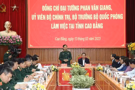 Đại tướng Phan Văn Giang thăm và làm việc với Tỉnh ủy Cao Bằng