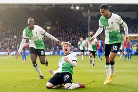 Ngược dòng đánh bại Crystal Palace, Liverpool chiếm ngôi đầu giải Ngoại hạng Anh