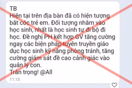 Sẽ xử lý người tung tin sai sự thật về việc trẻ em bị bắt cóc tại quận Hoàng Mai (Hà Nội)
