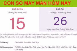 Con số may mắn hôm nay 16/5/2023 thứ 3, ngày 27/3 âm lịch