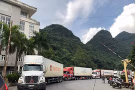 Lại ùn tắc container nông sản tại khu vực cửa khẩu Lạng Sơn