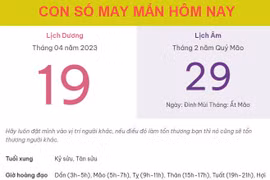 Con số may mắn hôm nay 19/4/2023 thứ 4, ngày 29/2 âm lịch