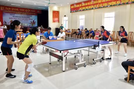 24 vận động viên tranh tài ở Giải bóng bàn truyền thống Hội Nhà báo Việt Nam tỉnh Quảng Bình lần thứ 23