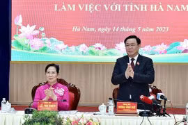 Chủ tịch Quốc hội Vương Đình Huệ làm việc với Ban Thường vụ Tỉnh ủy Hà Nam