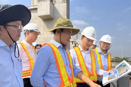 Phó Chủ tịch UBND TP Hồ Chí Minh khảo sát tiến độ 'siêu' dự án 10.000 tỷ đồng chống ngập do triều