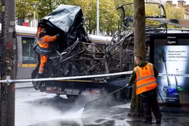 Bình yên trở lại đường phố Dublin sau khi 34 người bị bắt trong vụ bạo loạn