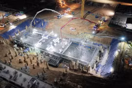 “Tiếp sức” 2.560m³ bê tông cho Nhà máy Nhiệt điện Quảng Trạch 1