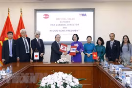 Thông tấn xã Việt Nam và Kyodo News ký thỏa thuận về hợp tác nghiệp vụ