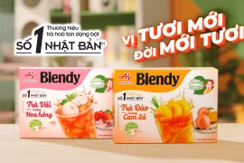 Vừa “ngon” vừa “lành” với Blendy® Trà Đào Hương Cam Sả, Trà Vải Hương Hoa Hồng