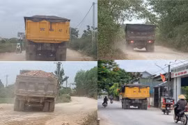 Nghệ An: Dân ‘bức xúc’ vì xe chở đất trọng tải lớn gây ô nhiễm môi trường